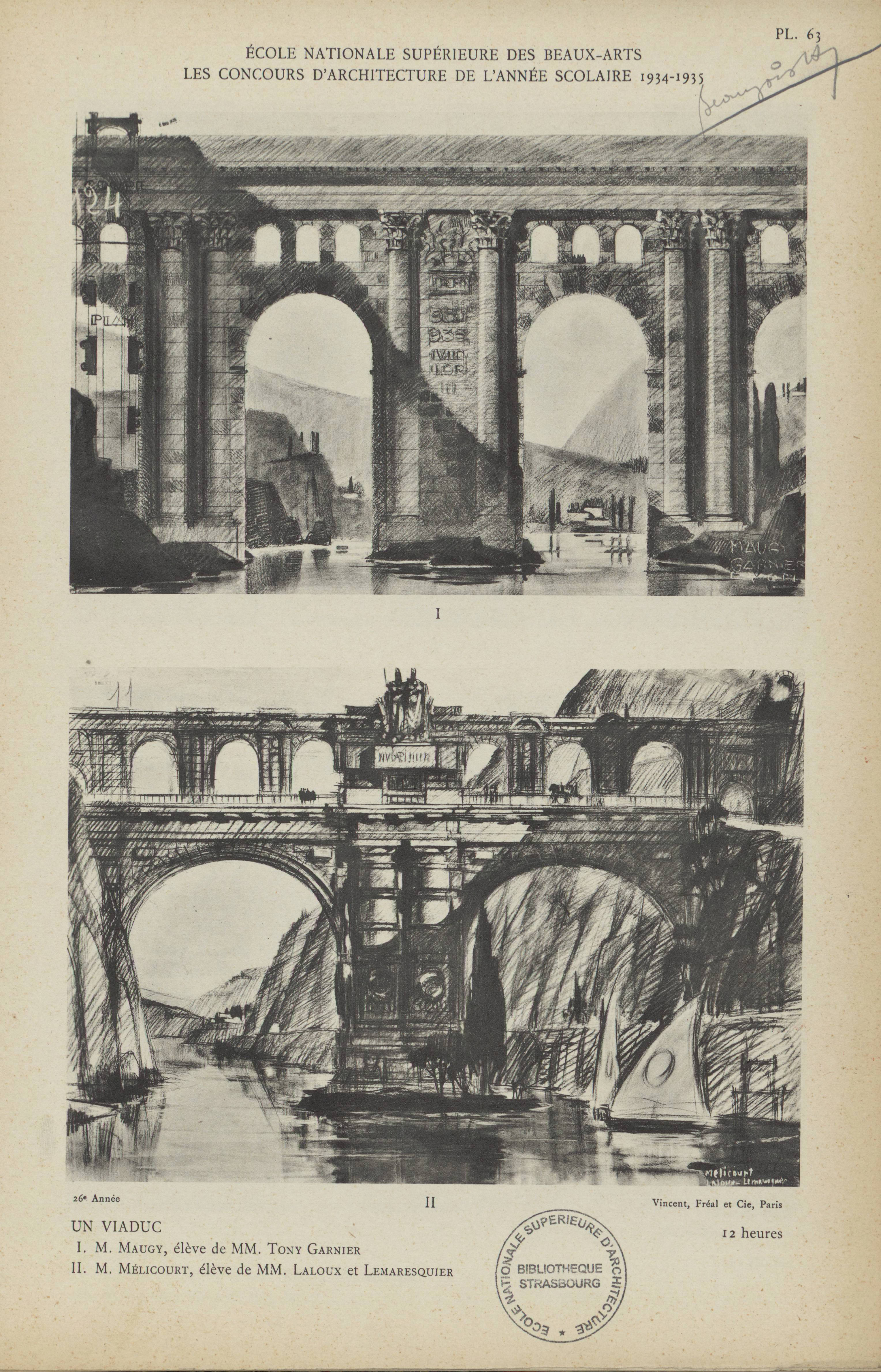 Les concours d'architecture de l'année scolaire 1934-1935‎ : vingt-sixième année