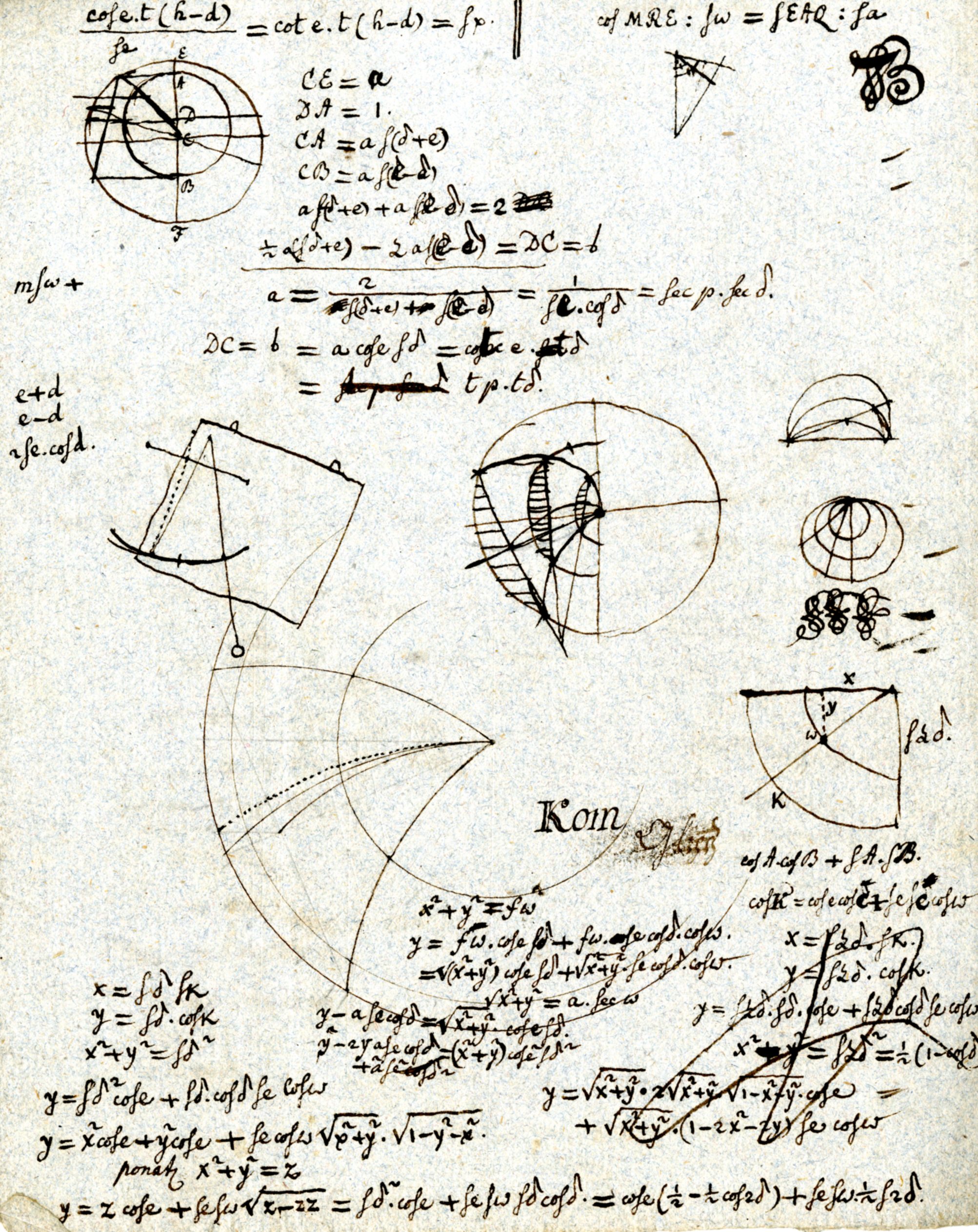 Notes et croquis de Jean Henri Lambert, page 3