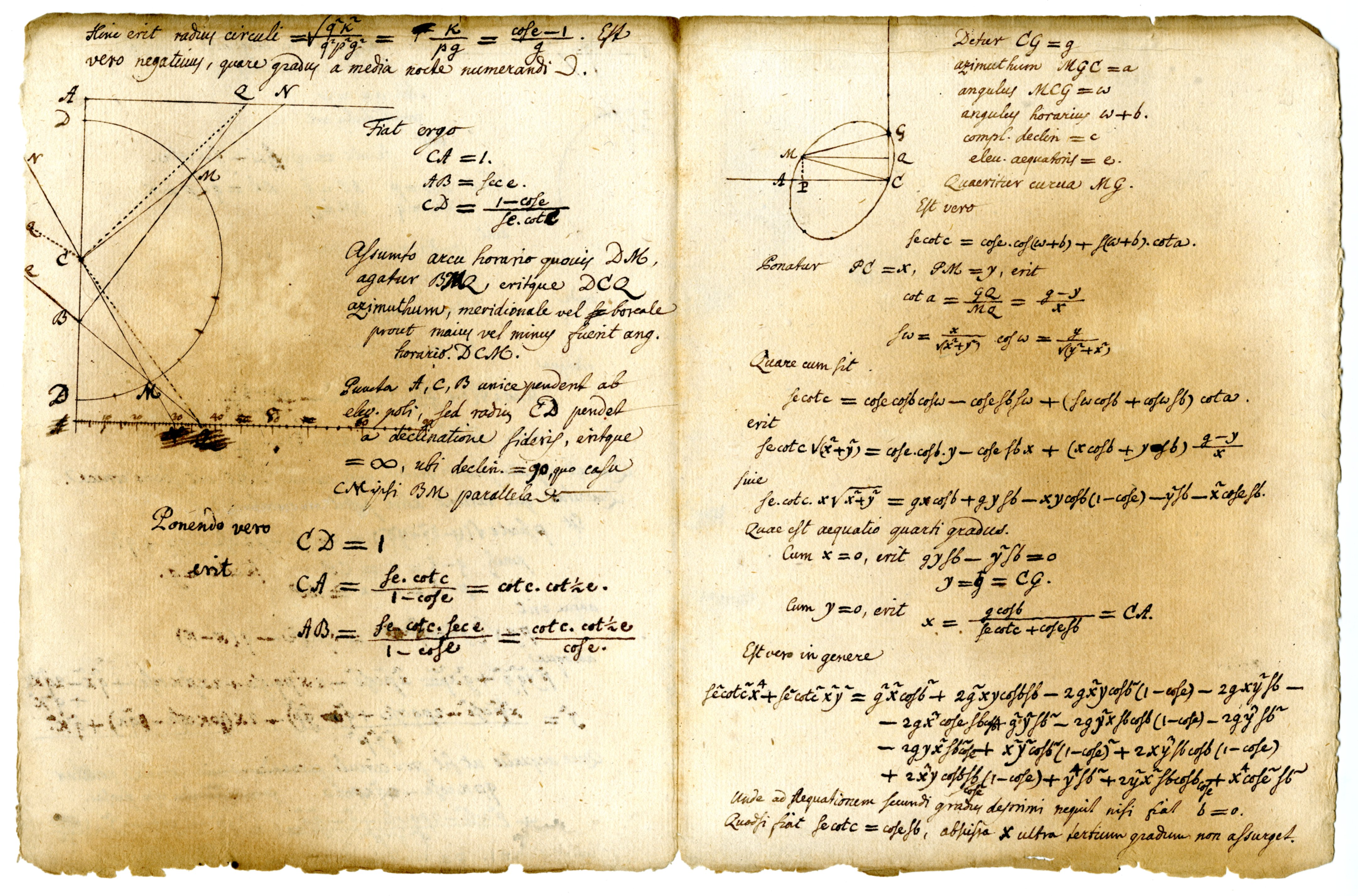 Notes et croquis de Jean Henri Lambert, page 6