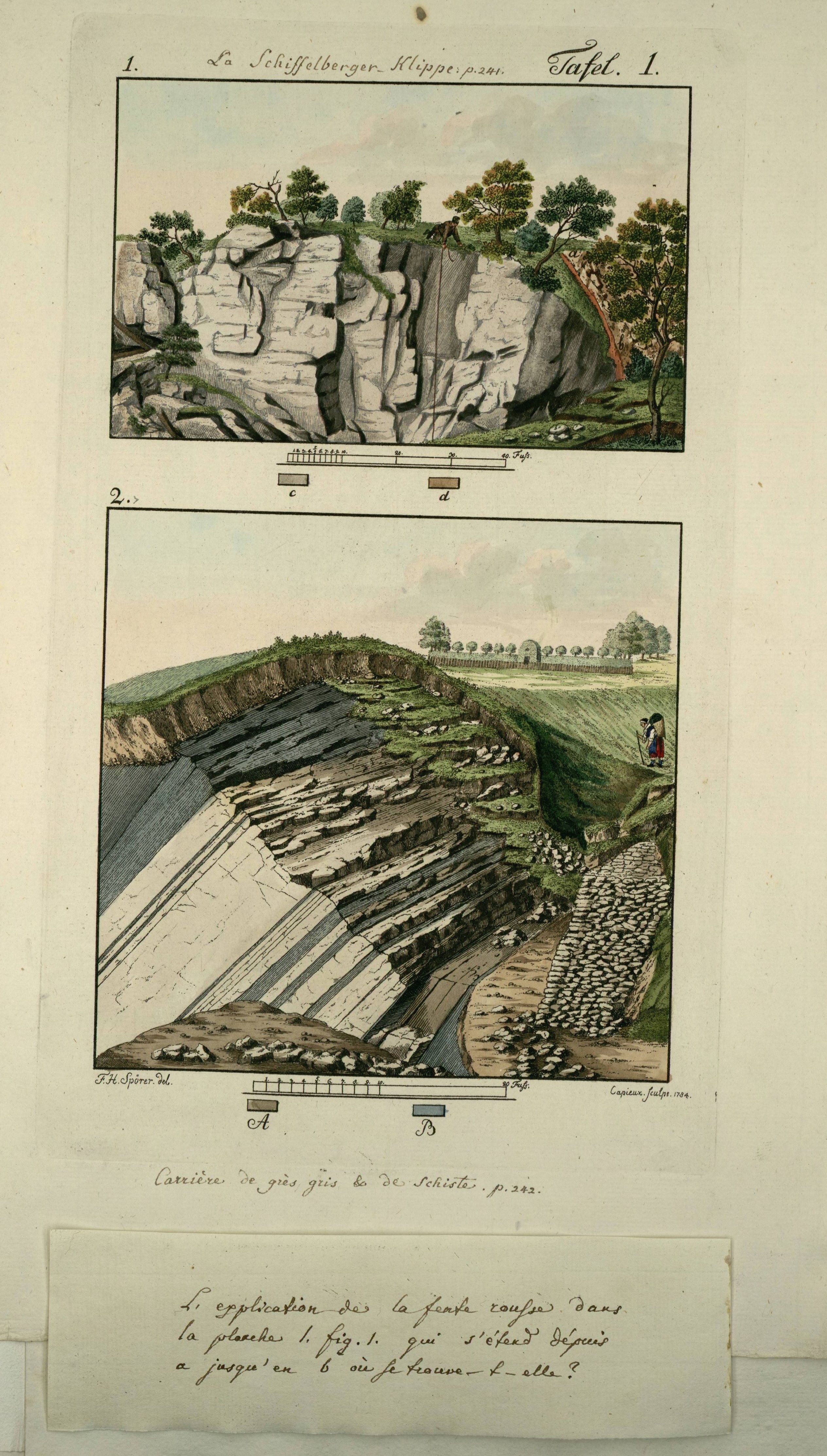 Première planche de l'ouvrage avec annotations d'Hermann